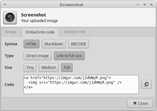 xfce4-screenshooter-imgur-embed-dialog